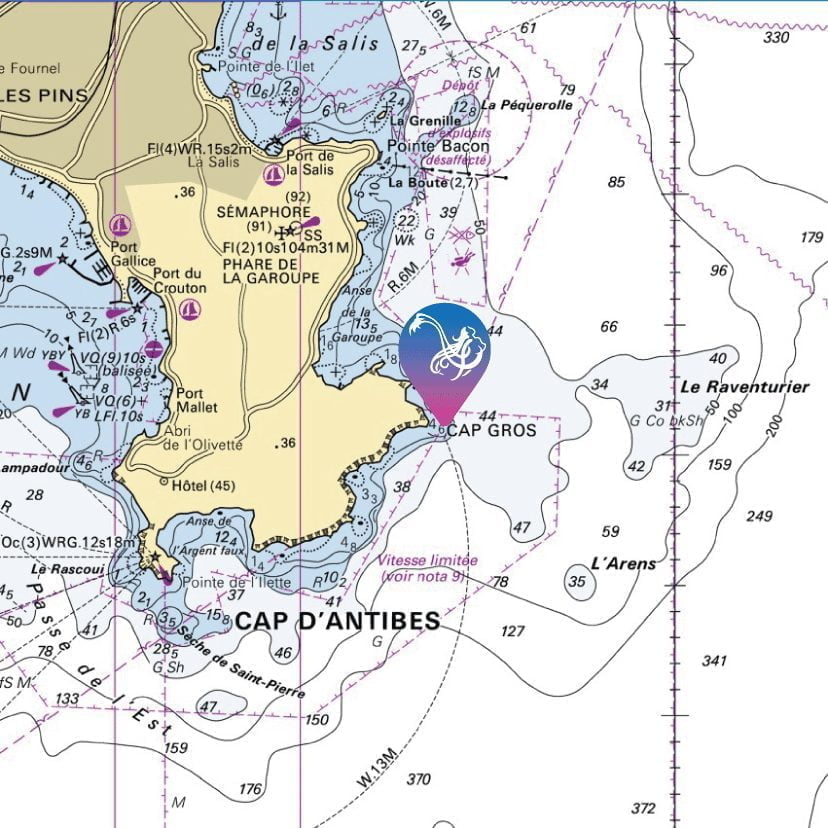 Cap d'Antibes plongée sur Cap Gros
